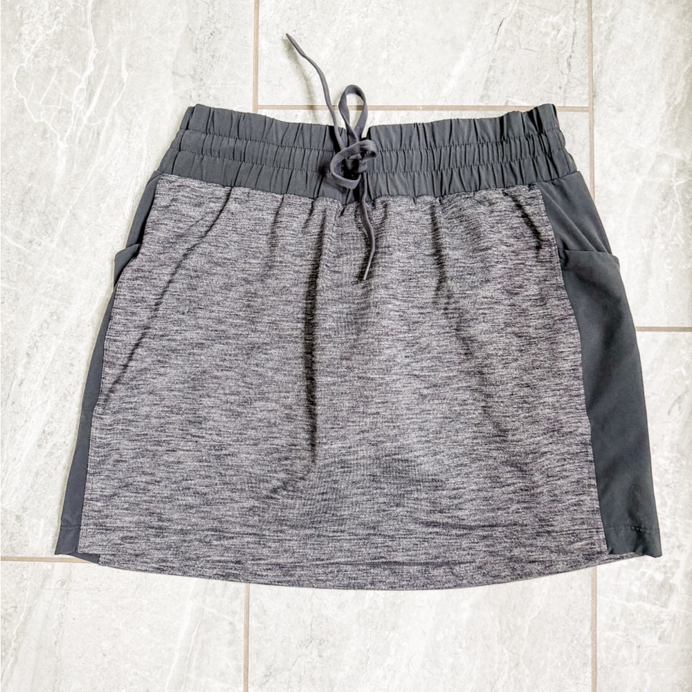 Athleta Gray Excursion Stretch Skort Drawstring W… - image 1